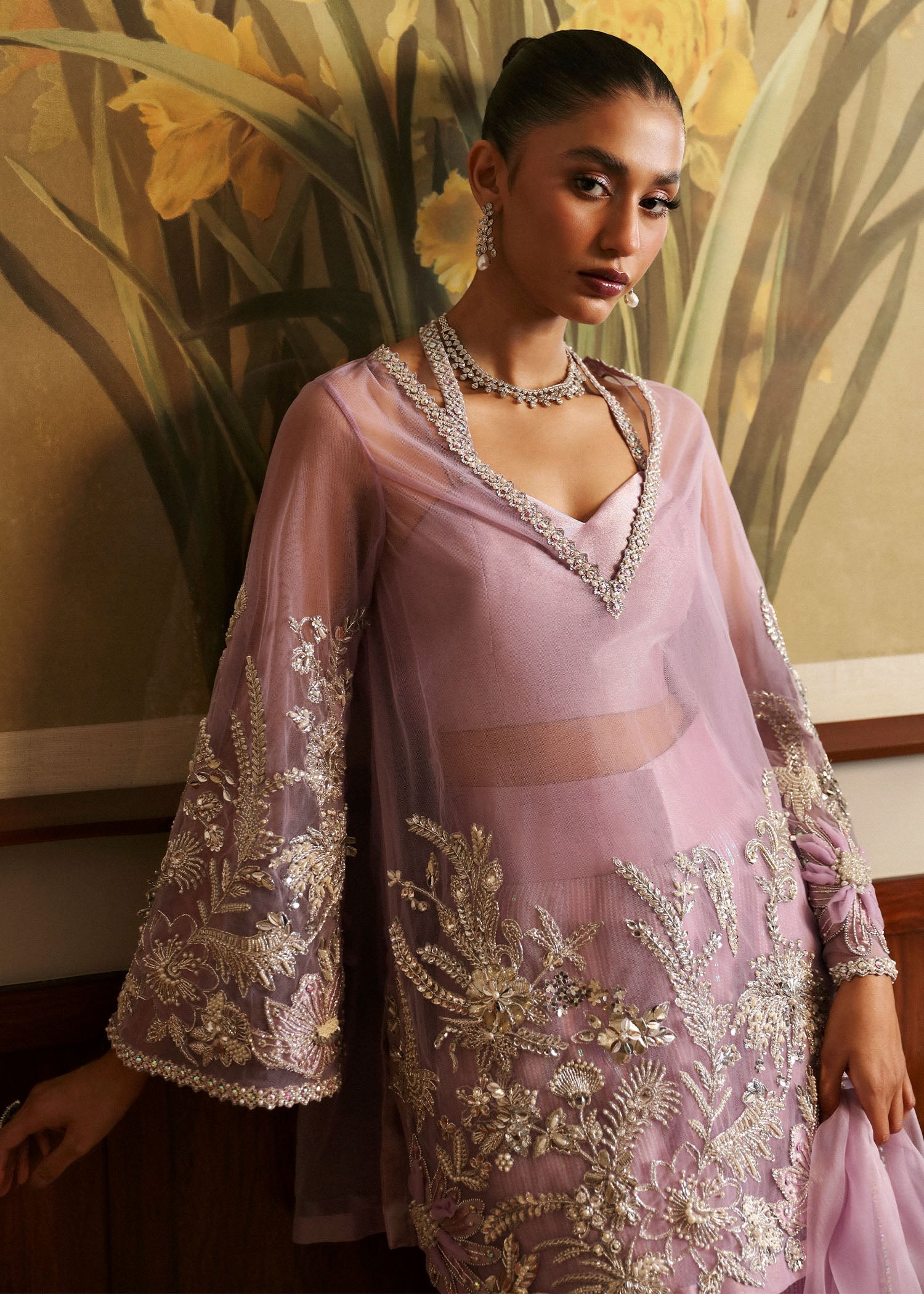 Sadaf Fawad Khan | Late Checkout at the Fred | Purple Charm - by - Libasekhas UK - Registered Vendor of : Sadaf Fawad Khan - 100% Original Designer Dresss