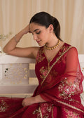 Sadaf Fawad Khan | Lyla Festive Pret | Deep Rose - by - Libasekhas UK - Registered Vendor of : Sadaf Fawad Khan - 100% Original Designer Dresss