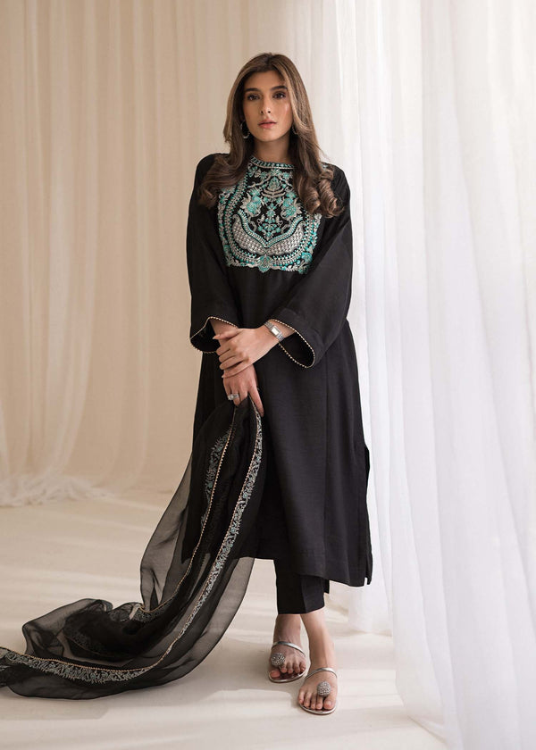 Sadaf Fawad Khan | Lyla Festive Pret | Black Pool - by - Libasekhas UK - Registered Vendor of : Sadaf Fawad Khan - 100% Original Designer Dresss