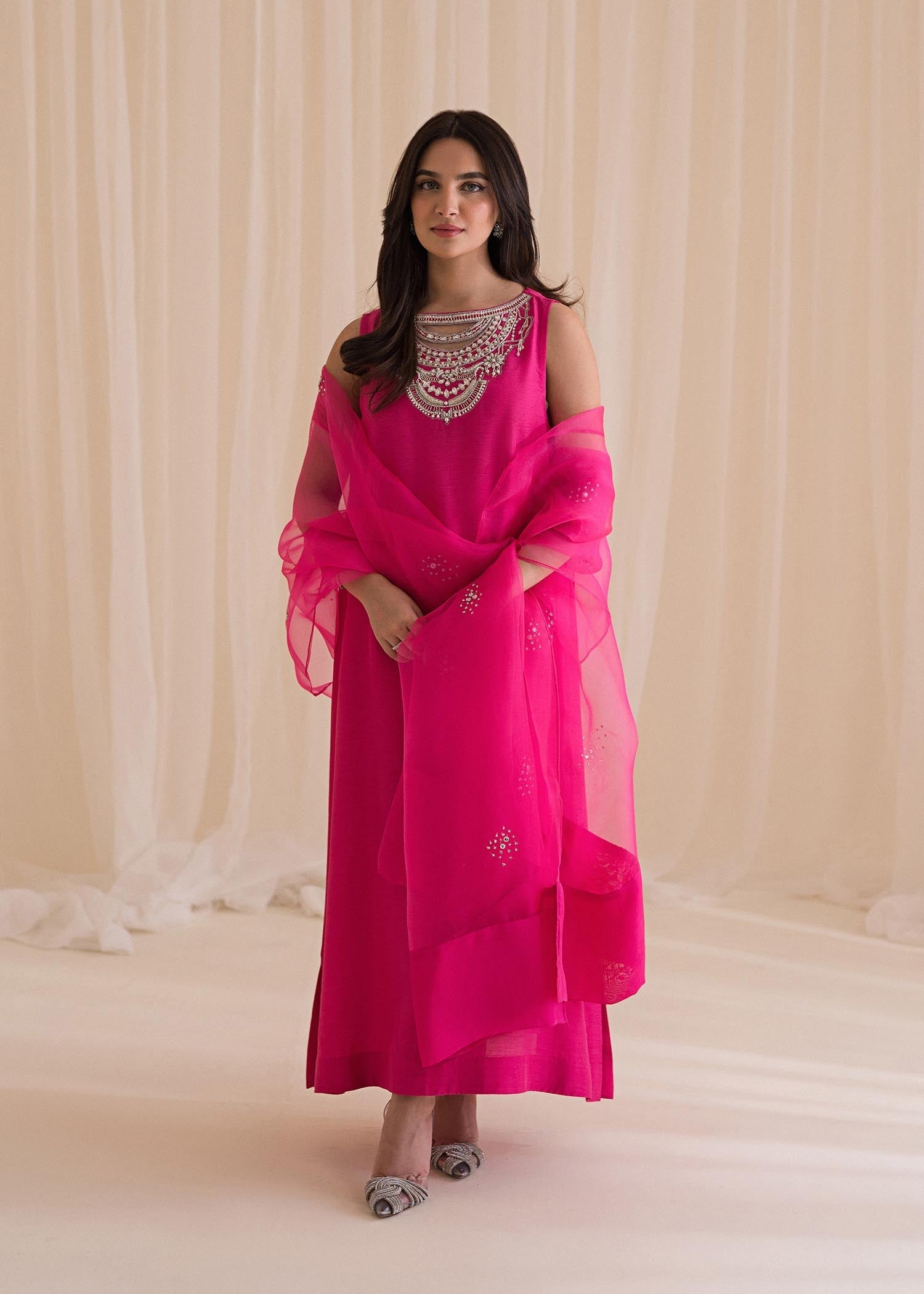 Sadaf Fawad Khan | Lyla Festive Pret | Vantine Fuchsia - by - Libasekhas UK - Registered Vendor of : Sadaf Fawad Khan - 100% Original Designer Dresss