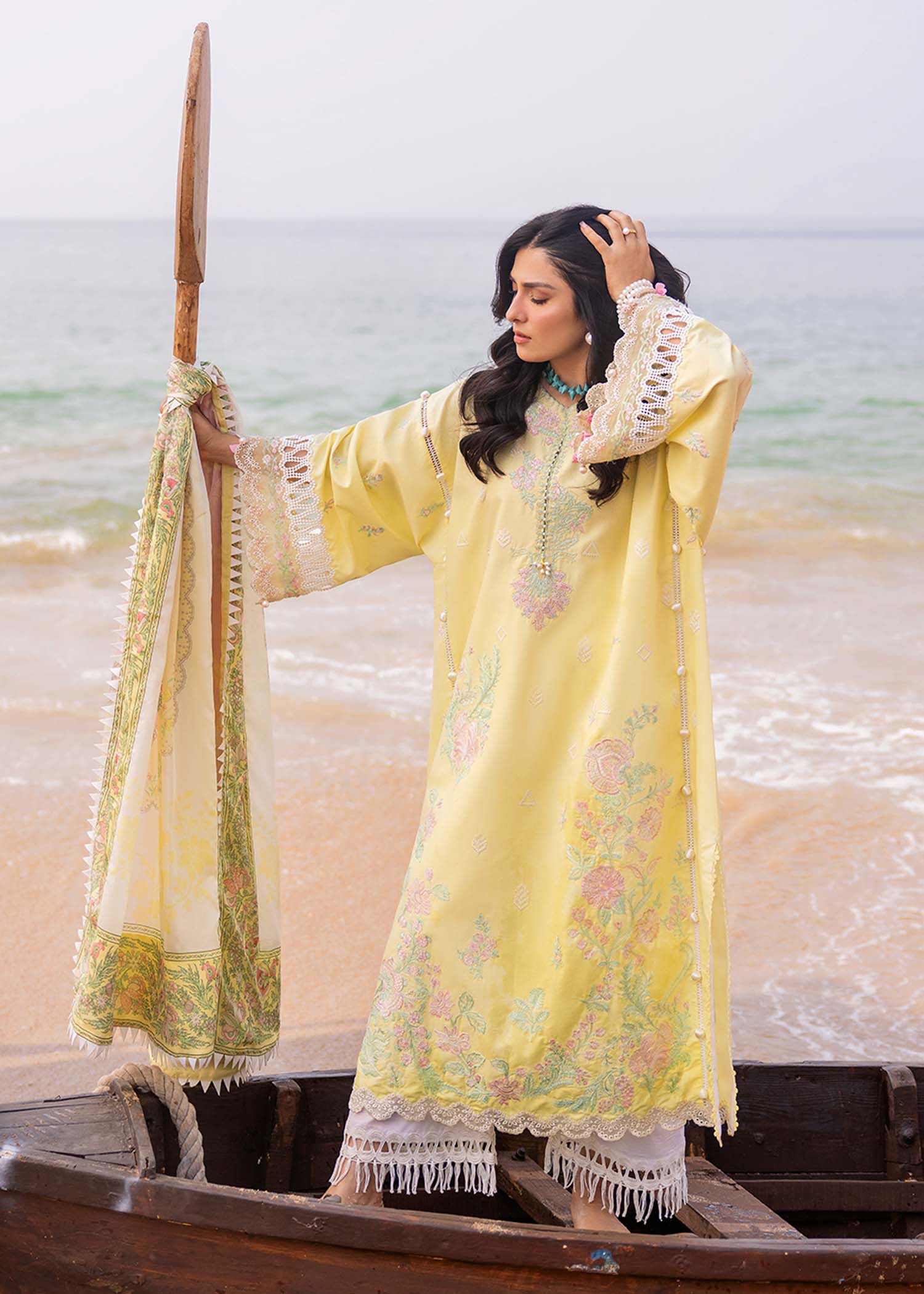 Sadaf Fawad Khan | Siraa Luxury Lawn 24| Amani (A) - by - Libasekhas UK - Registered Vendor of : Sadaf Fawad Khan - 100% Original Designer Dresss