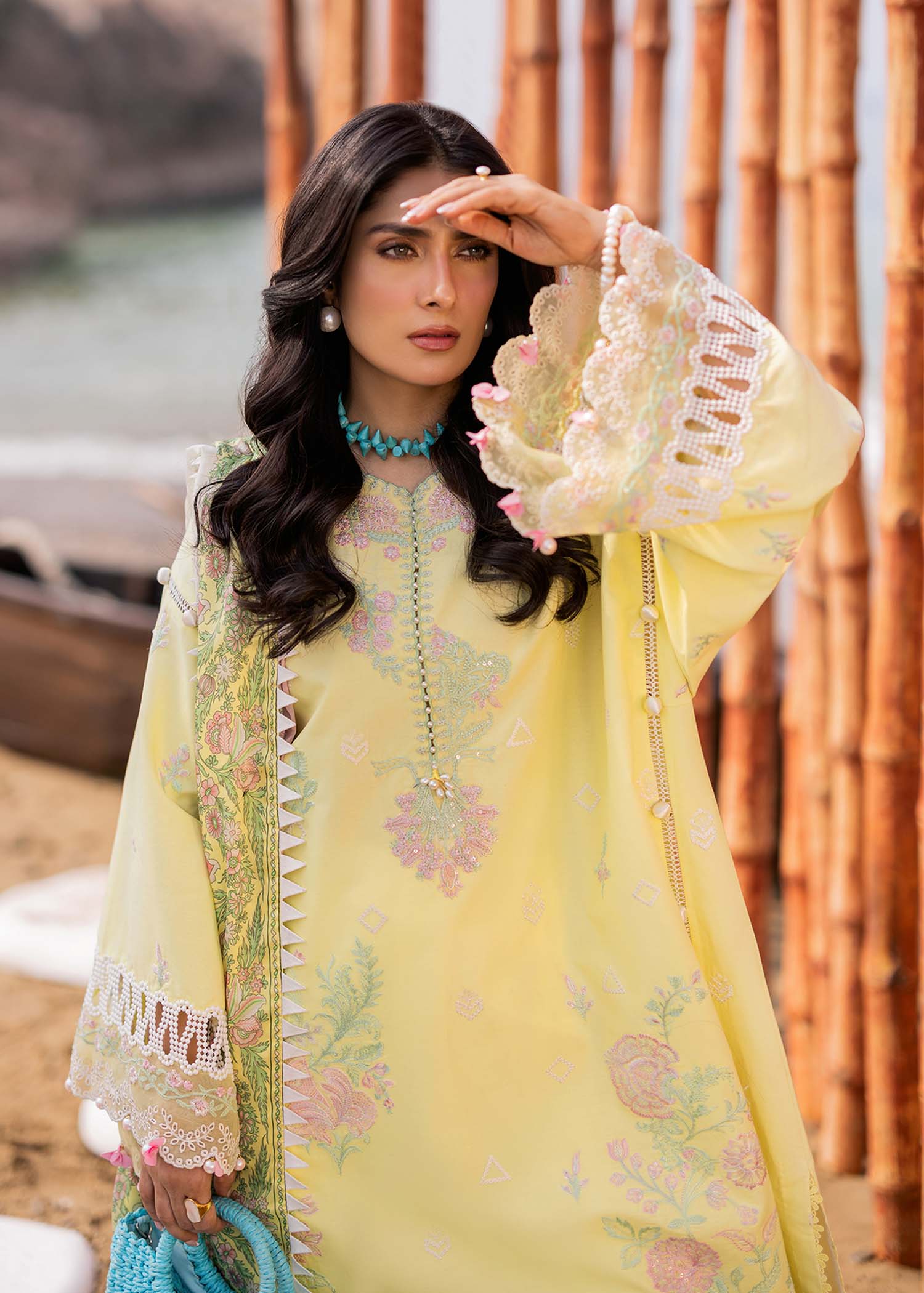 Sadaf Fawad Khan | Siraa Luxury Lawn 24| Amani (A) - by - Libasekhas UK - Registered Vendor of : Sadaf Fawad Khan - 100% Original Designer Dresss