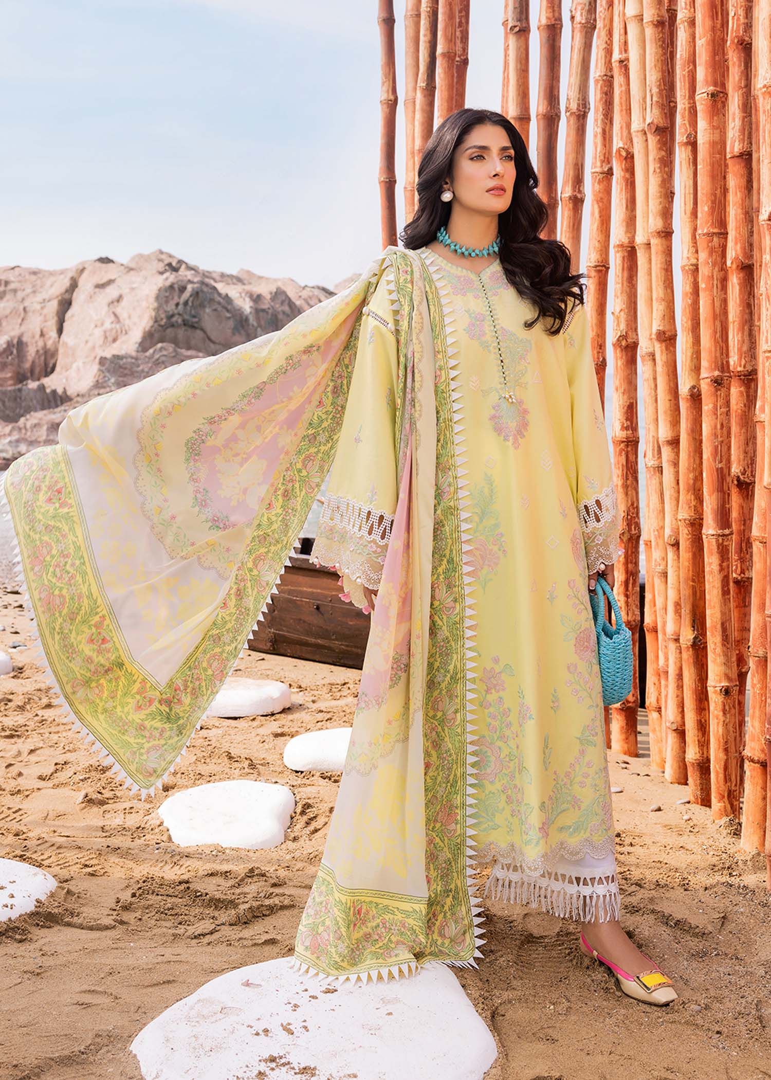 Sadaf Fawad Khan | Siraa Luxury Lawn 24| Amani (A) - by - Libasekhas UK - Registered Vendor of : Sadaf Fawad Khan - 100% Original Designer Dresss