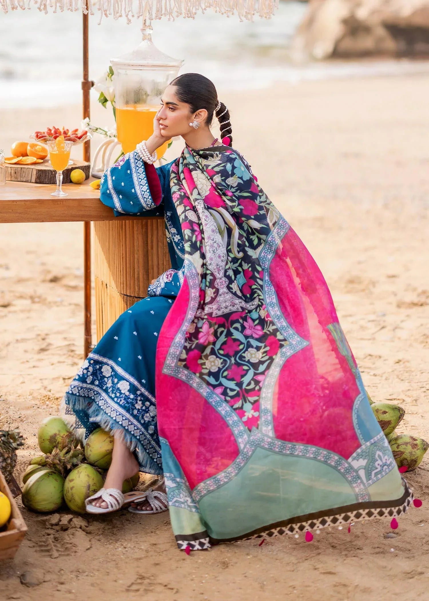 Sadaf Fawad Khan | Siraa Luxury Lawn 24| Eira (B) - by - Libasekhas UK - Registered Vendor of : Sadaf Fawad Khan - 100% Original Designer Dresss