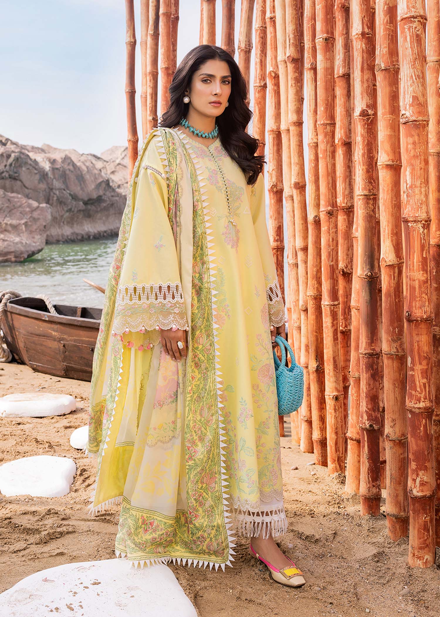 Sadaf Fawad Khan | Siraa Luxury Lawn 24| Amani (A) - by - Libasekhas UK - Registered Vendor of : Sadaf Fawad Khan - 100% Original Designer Dresss