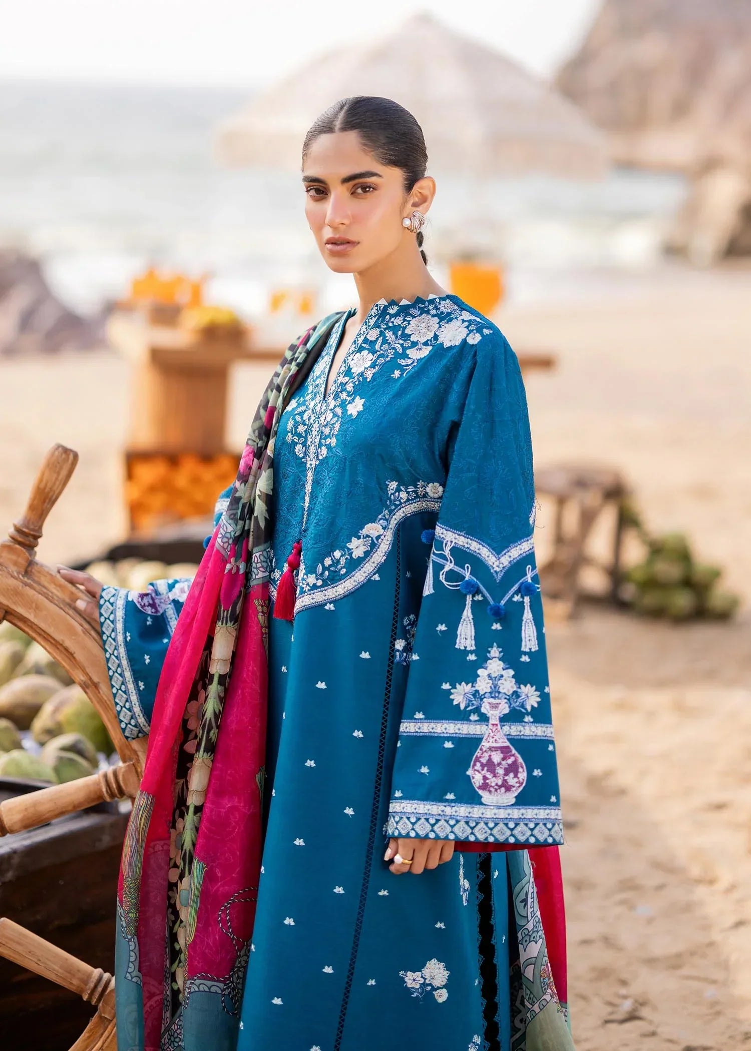 Sadaf Fawad Khan | Siraa Luxury Lawn 24| Eira (B) - by - Libasekhas UK - Registered Vendor of : Sadaf Fawad Khan - 100% Original Designer Dresss