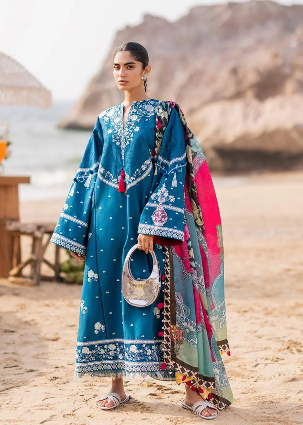 Sadaf Fawad Khan | Siraa Luxury Lawn 24| Eira (B) - by - Libasekhas UK - Registered Vendor of : Sadaf Fawad Khan - 100% Original Designer Dresss