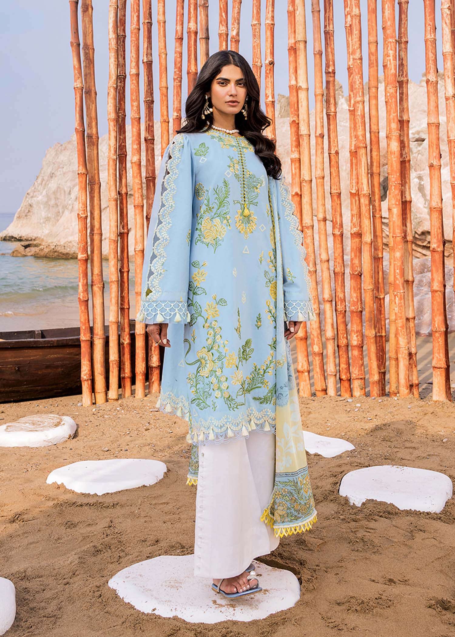 Sadaf Fawad Khan | Siraa Luxury Lawn 24| Amani (B) - by - Libasekhas UK - Registered Vendor of : Sadaf Fawad Khan - 100% Original Designer Dresss
