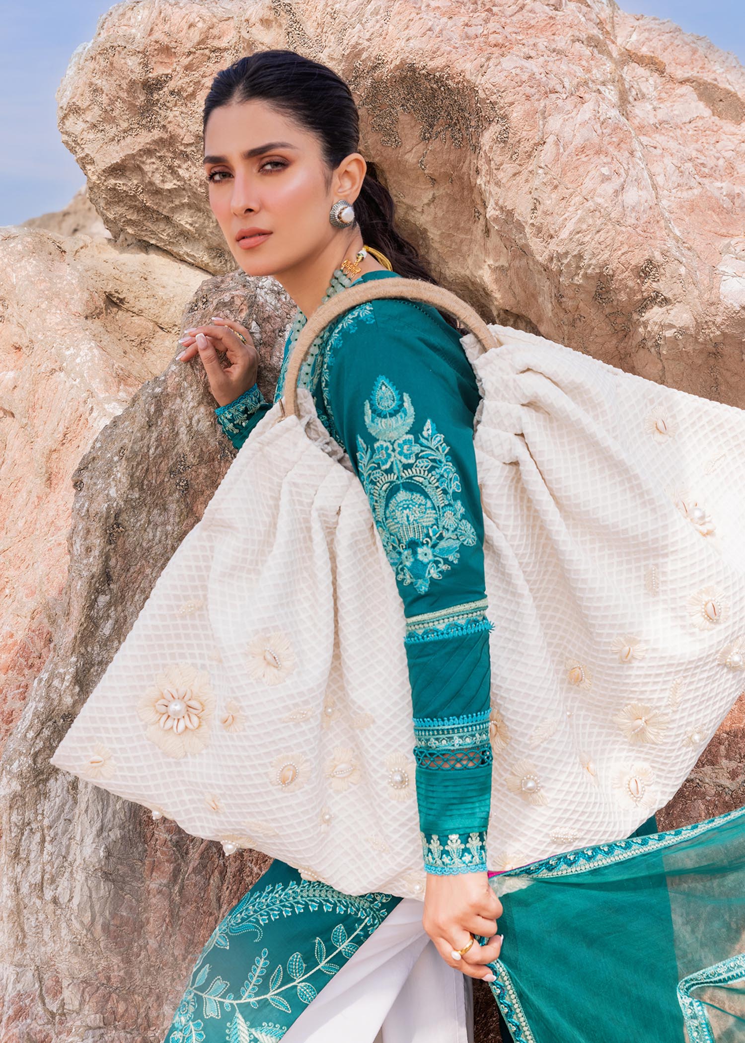 Sadaf Fawad Khan | Siraa Luxury Lawn 24| Elaheh (A) - by - Libasekhas UK - Registered Vendor of : Sadaf Fawad Khan - 100% Original Designer Dresss