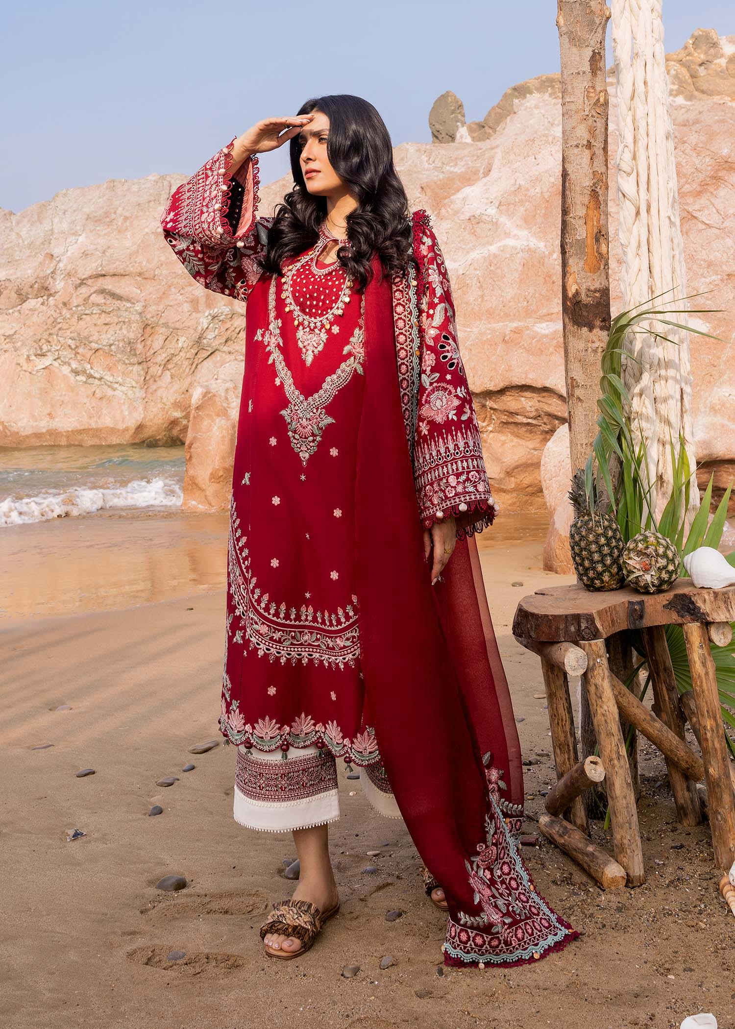 Sadaf Fawad Khan | Siraa Luxury Lawn 24| Calah (A) - by - Libasekhas UK - Registered Vendor of : Sadaf Fawad Khan - 100% Original Designer Dresss