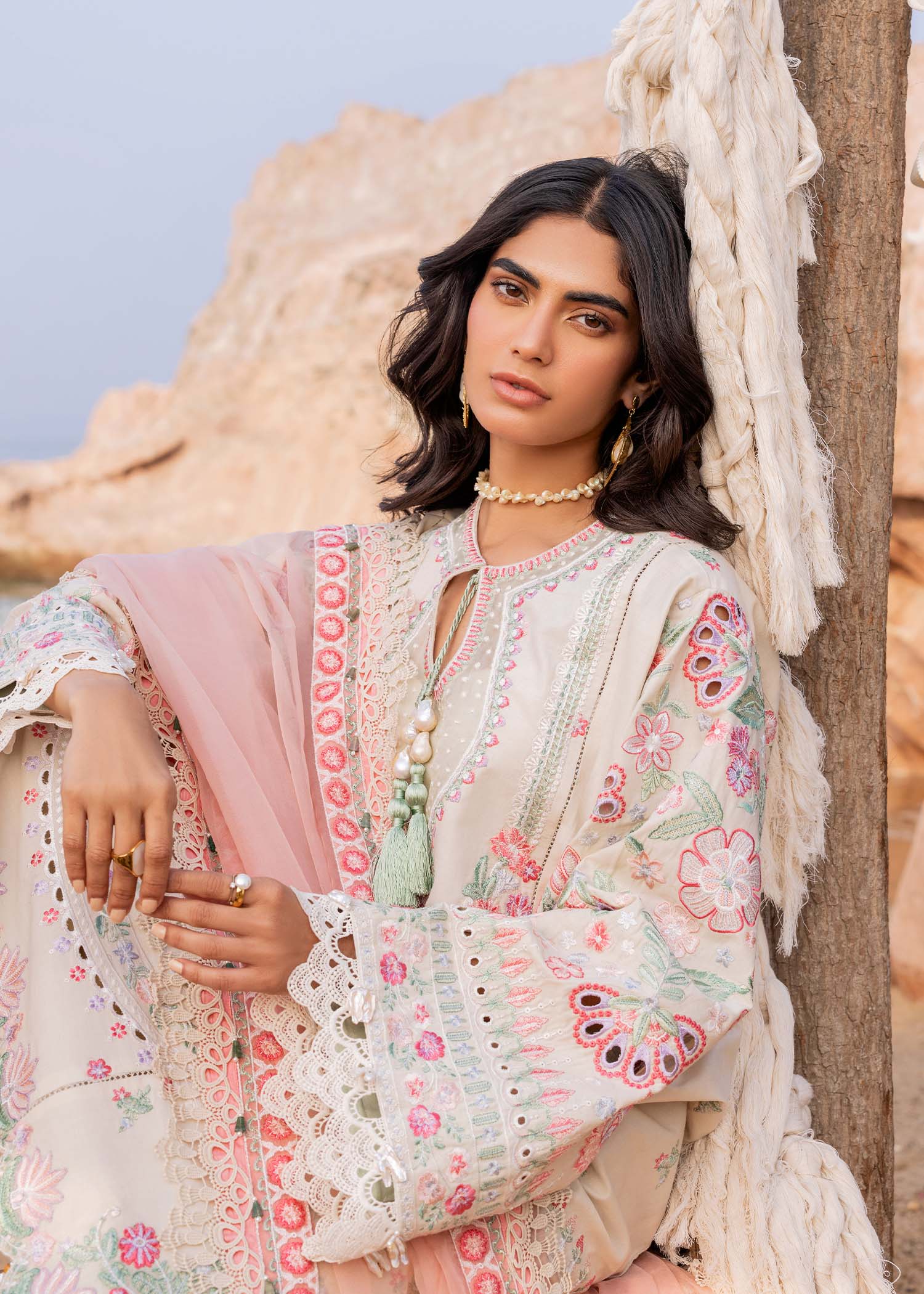 Sadaf Fawad Khan | Siraa Luxury Lawn 24| Calah (B) - by - Libasekhas UK - Registered Vendor of : Sadaf Fawad Khan - 100% Original Designer Dresss