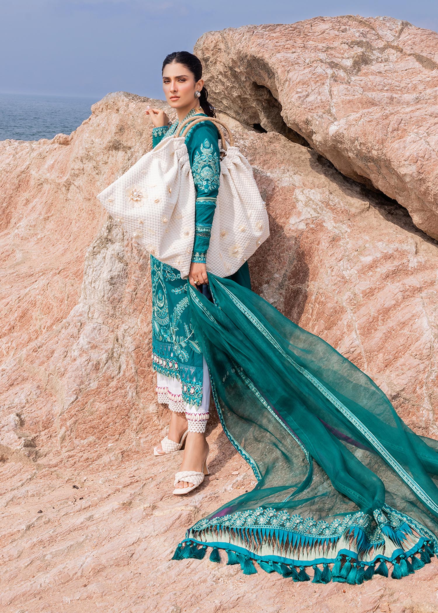 Sadaf Fawad Khan | Siraa Luxury Lawn 24| Elaheh (A) - by - Libasekhas UK - Registered Vendor of : Sadaf Fawad Khan - 100% Original Designer Dresss