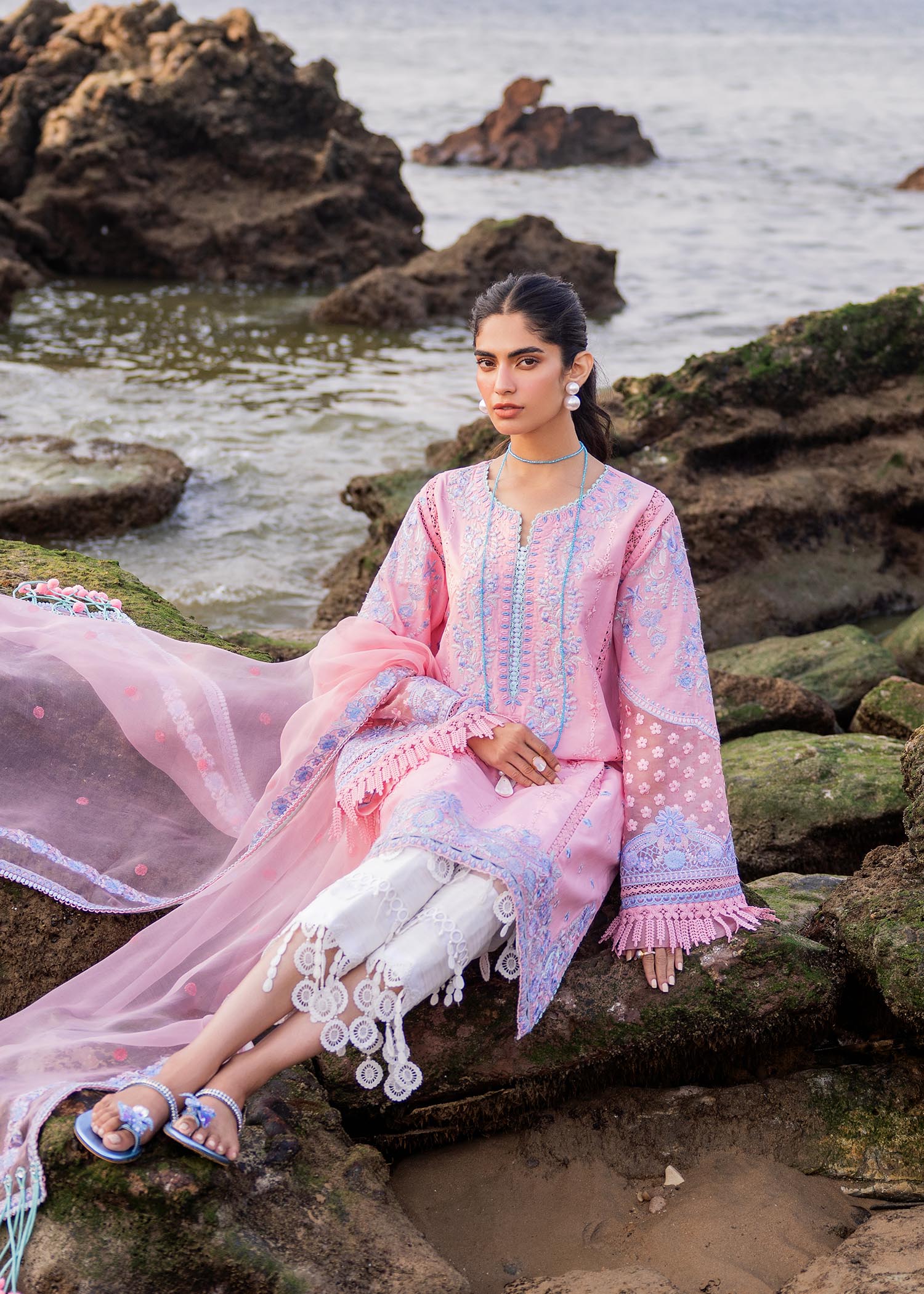 Sadaf Fawad Khan | Siraa Luxury Lawn 24| Amira (B) - by - Libasekhas UK - Registered Vendor of : Sadaf Fawad Khan - 100% Original Designer Dresss