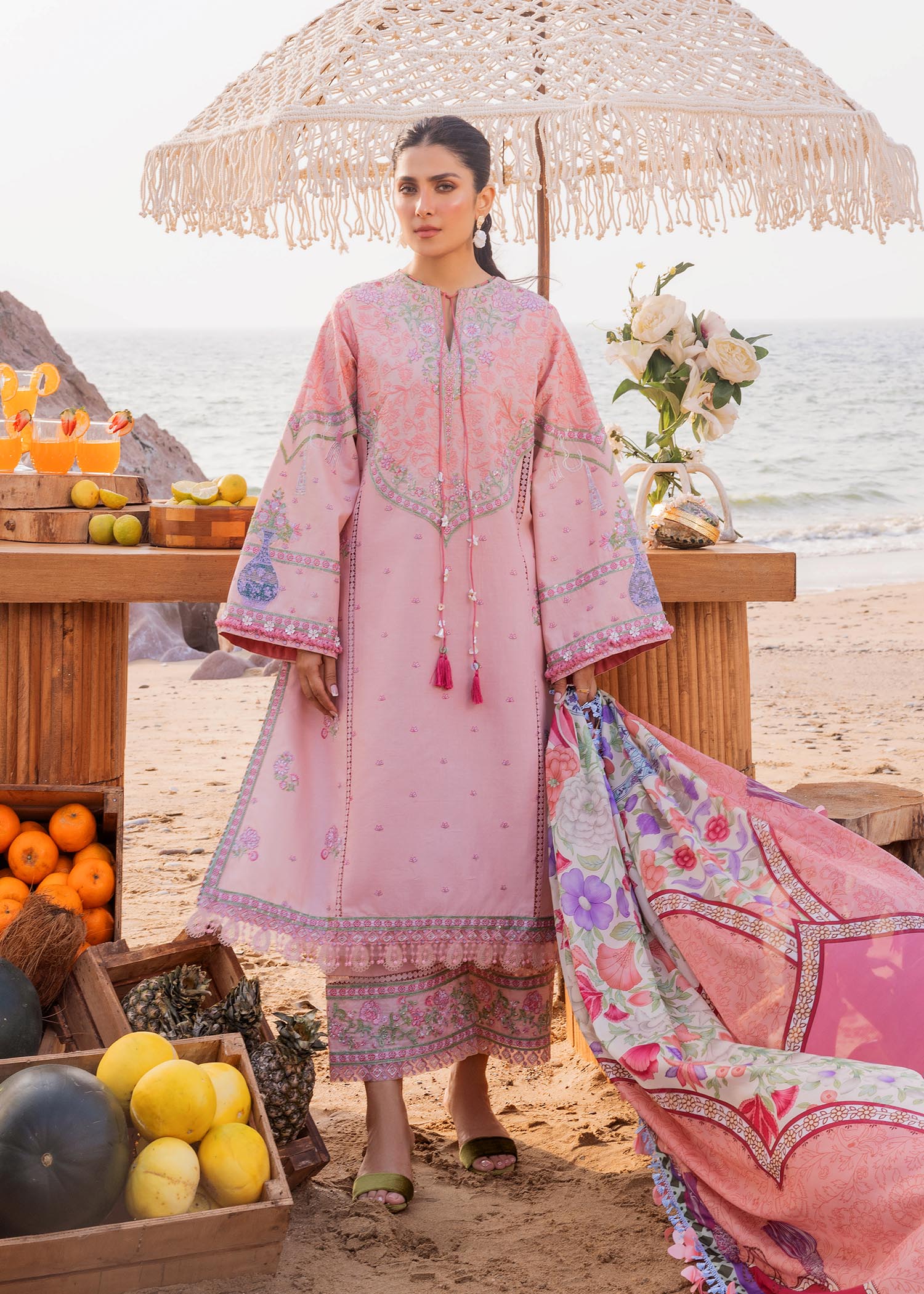 Sadaf Fawad Khan | Siraa Luxury Lawn 24| Eira (A) - by - Libasekhas UK - Registered Vendor of : Sadaf Fawad Khan - 100% Original Designer Dresss
