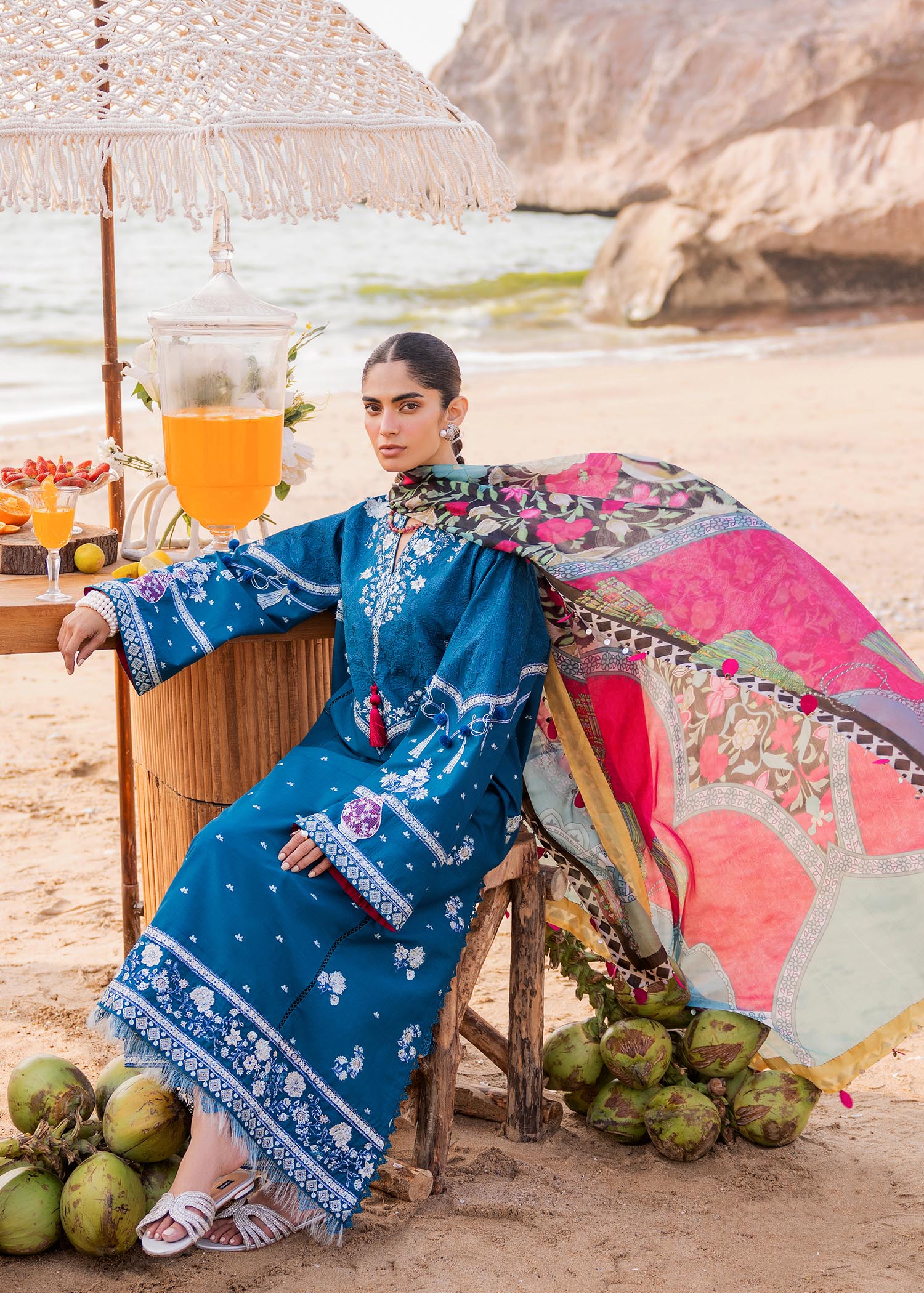 Sadaf Fawad Khan | Siraa Luxury Lawn 24| Eira (B) - by - Libasekhas UK - Registered Vendor of : Sadaf Fawad Khan - 100% Original Designer Dresss