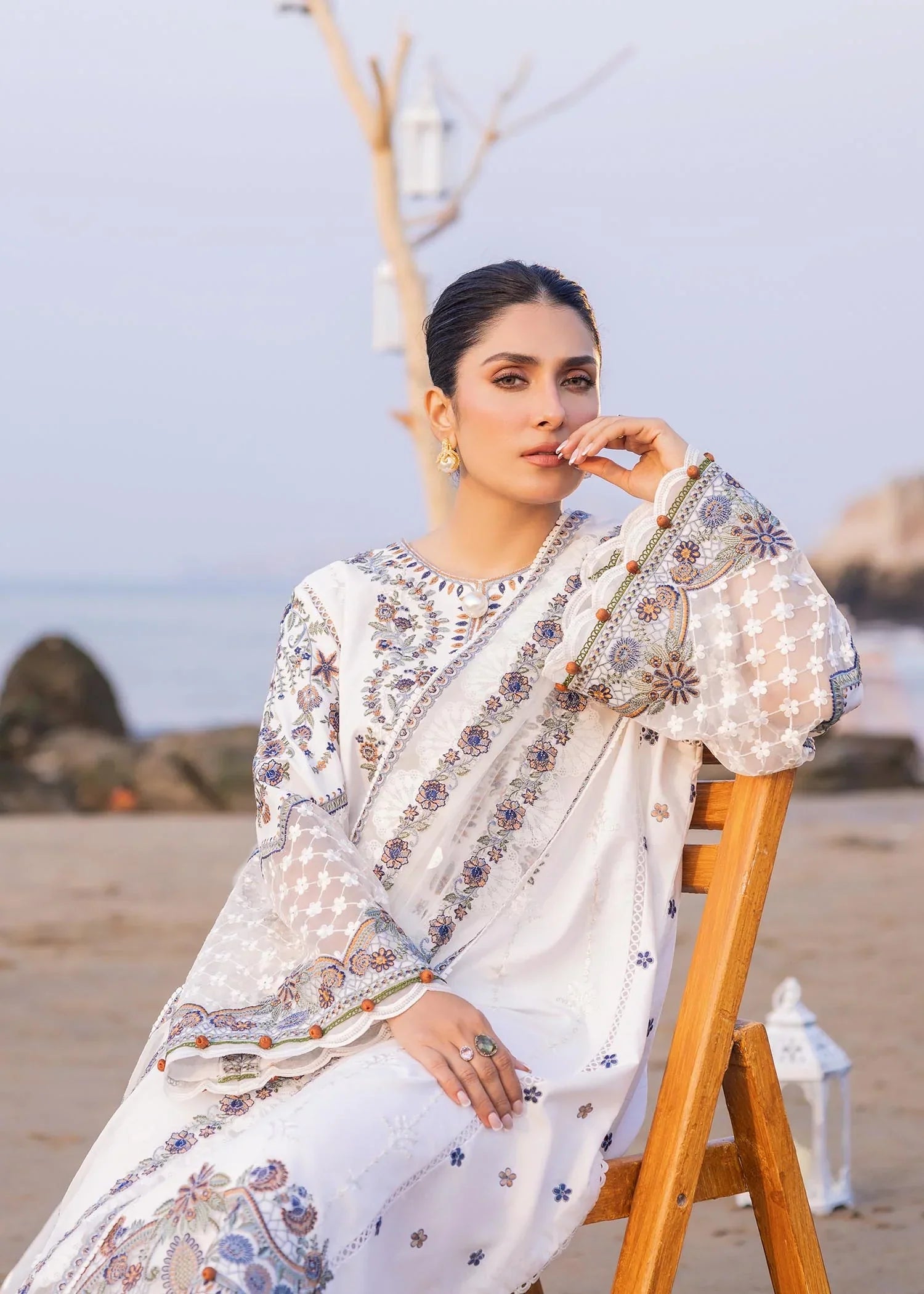 Sadaf Fawad Khan | Siraa Luxury Lawn 24| Amira (A) - by - Libasekhas UK - Registered Vendor of : Sadaf Fawad Khan - 100% Original Designer Dresss