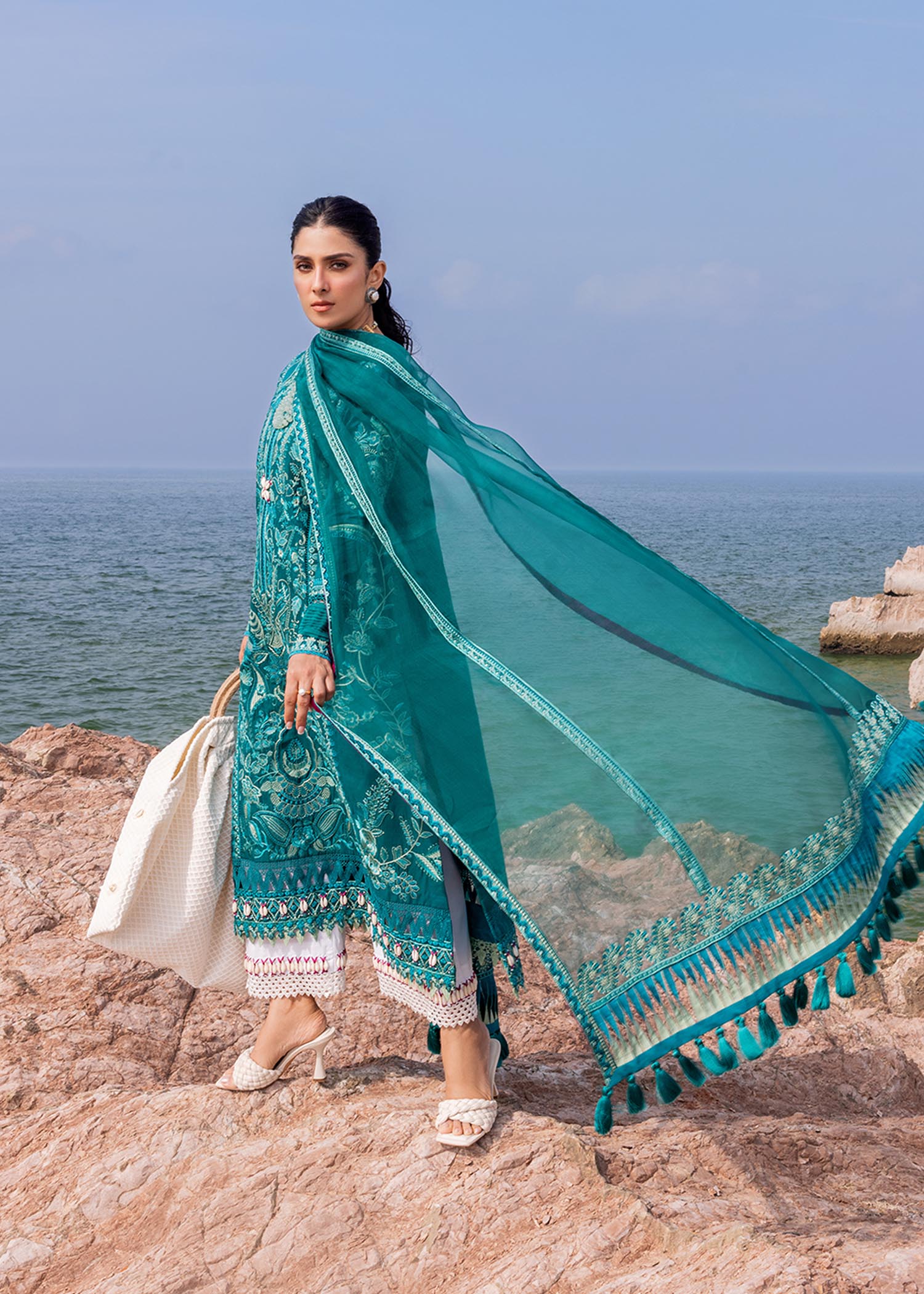 Sadaf Fawad Khan | Siraa Luxury Lawn 24| Elaheh (A) - by - Libasekhas UK - Registered Vendor of : Sadaf Fawad Khan - 100% Original Designer Dresss
