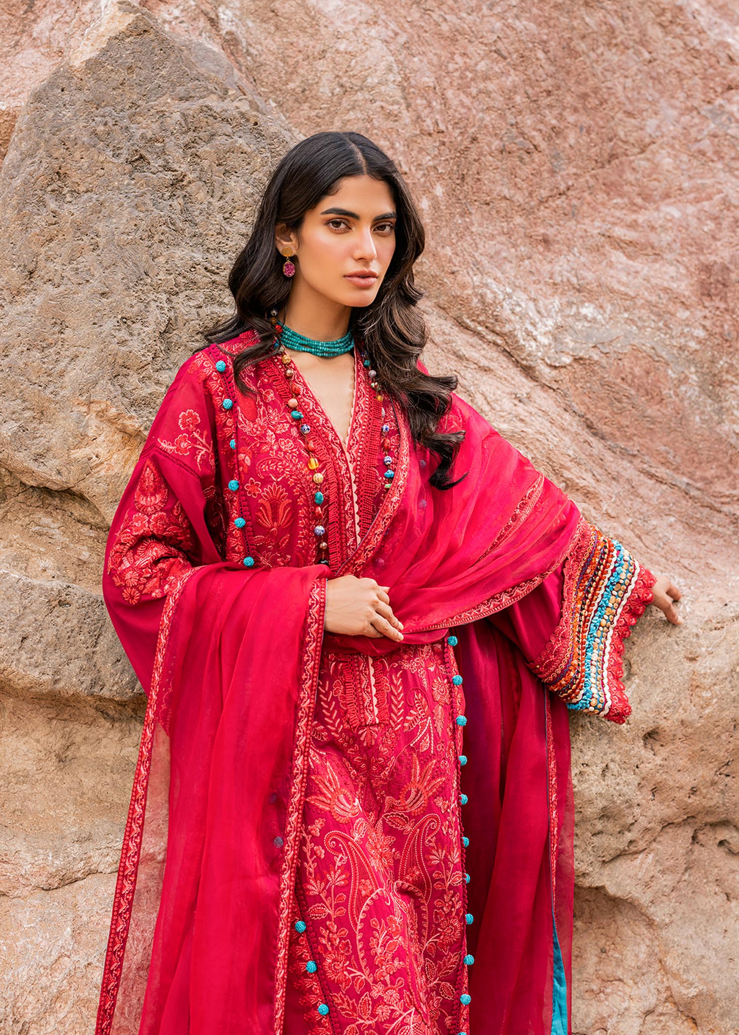 Sadaf Fawad Khan | Siraa Luxury Lawn 24| Elaheh (B) - by - Libasekhas UK - Registered Vendor of : Sadaf Fawad Khan - 100% Original Designer Dresss