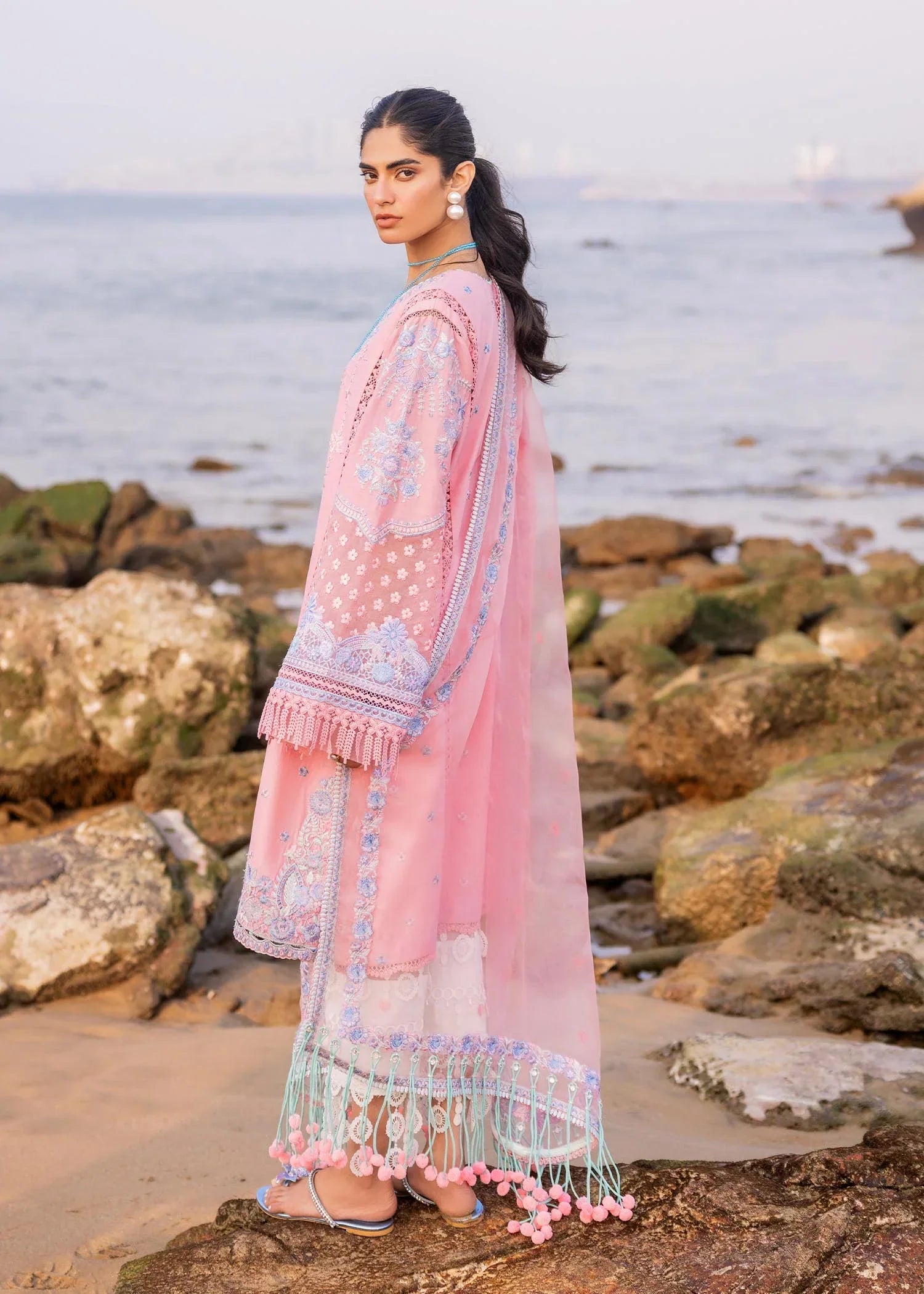 Sadaf Fawad Khan | Siraa Luxury Lawn 24| Amira (B) - by - Libasekhas UK - Registered Vendor of : Sadaf Fawad Khan - 100% Original Designer Dresss