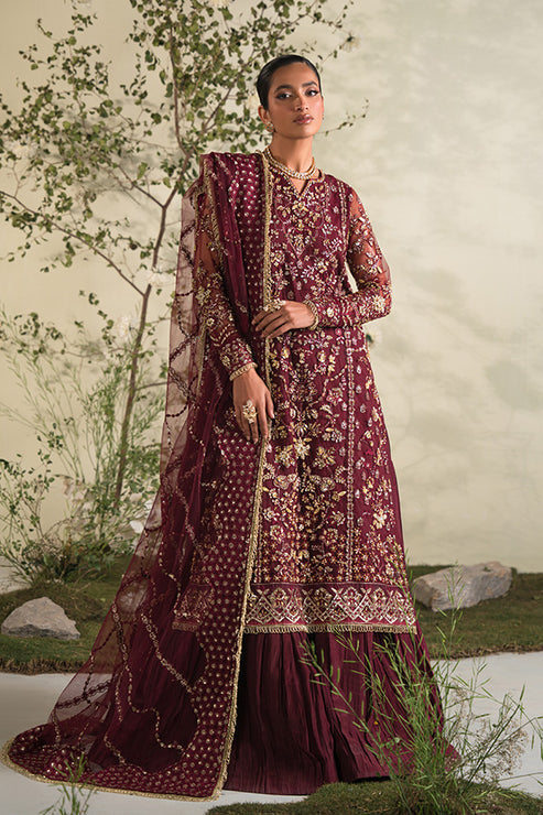 Saffron | Celeste Festive Edit 24 | Rosette - by - Libasekhas UK - Registered Vendor of : Saffron - 100% Original Designer Dresss