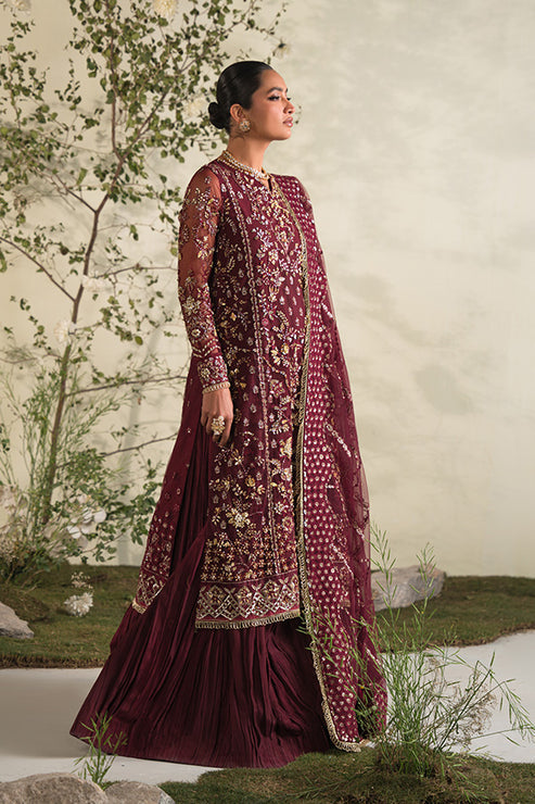 Saffron | Celeste Festive Edit 24 | Rosette - by - Libasekhas UK - Registered Vendor of : Saffron - 100% Original Designer Dresss