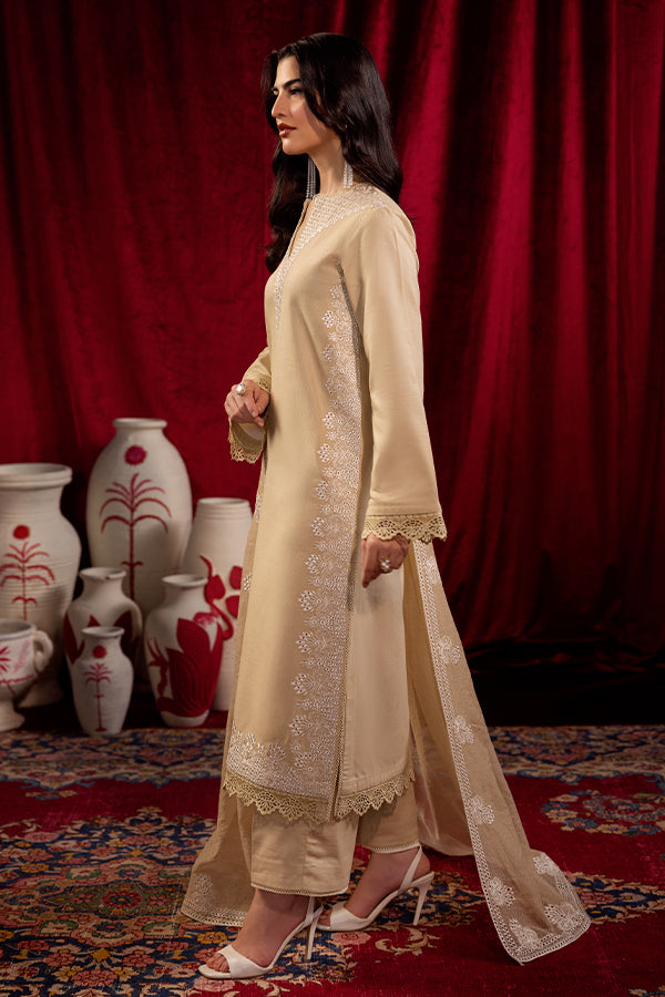 Saffron | Celestial Fall 24 |  FROSTED BEIGE - by - Libasekhas UK - Registered Vendor of : Saffron - 100% Original Designer Dresss