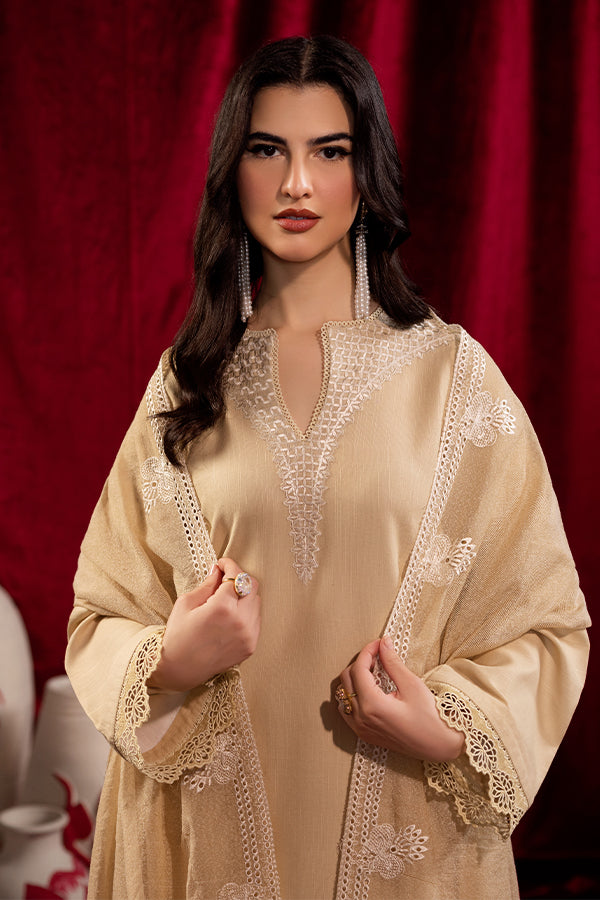 Saffron | Celestial Fall 24 |  FROSTED BEIGE - by - Libasekhas UK - Registered Vendor of : Saffron - 100% Original Designer Dresss
