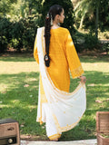 Hemstitch | The Garden Lawn | Saffron Petal - by Libasekhas UK - Registered Vendor of : Hemstitch - 100% Original Designer Dress
