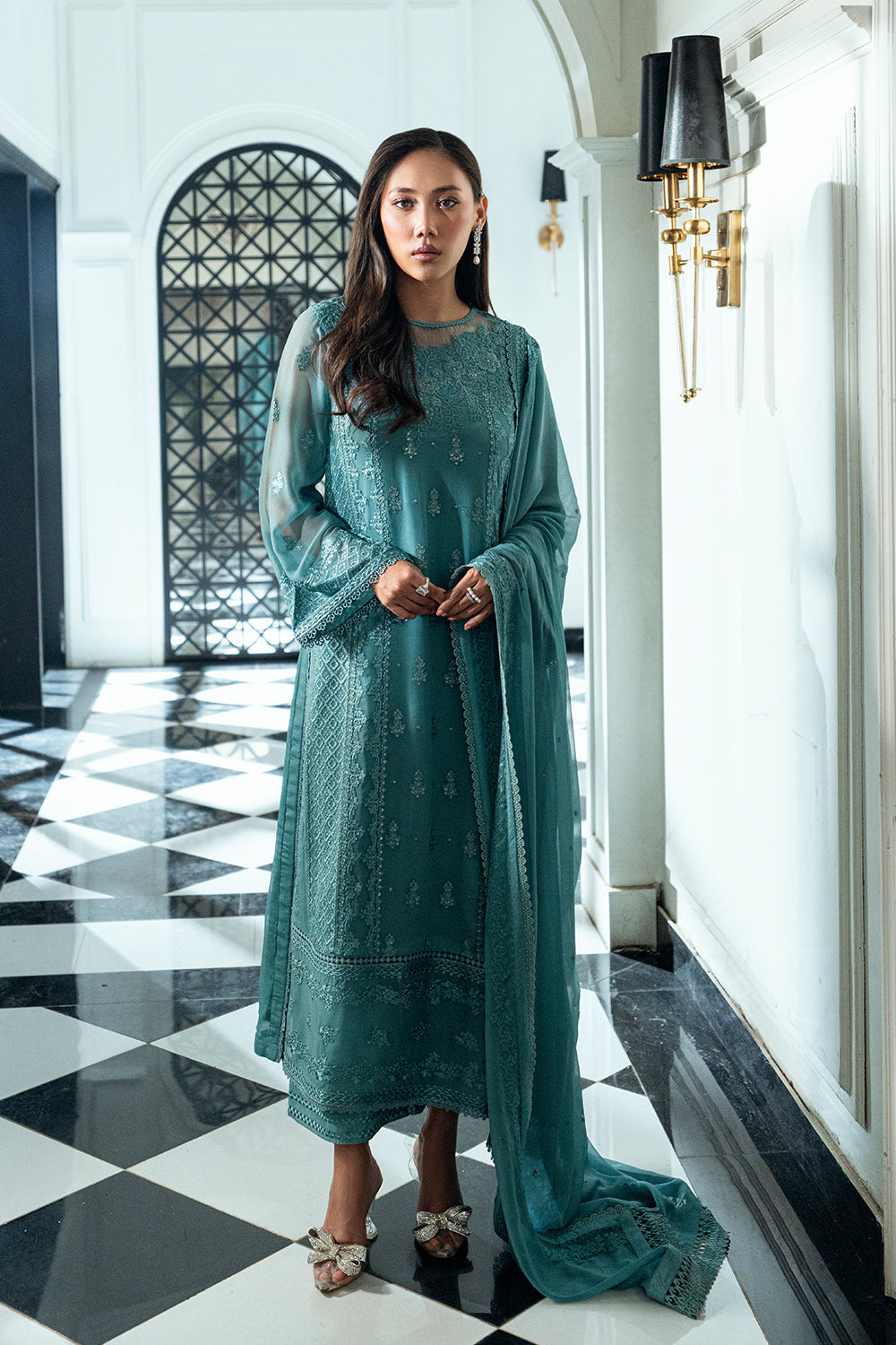 Azure | Ensembles | Sage Mystery - by Libasekhas UK - Registered Vendor of : Azure - 100% Original Designer Dress