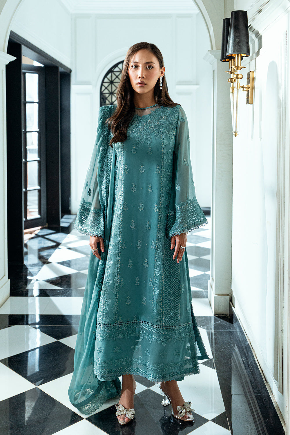 Azure | Ensembles | Sage Mystery - by Libasekhas UK - Registered Vendor of : Azure - 100% Original Designer Dress