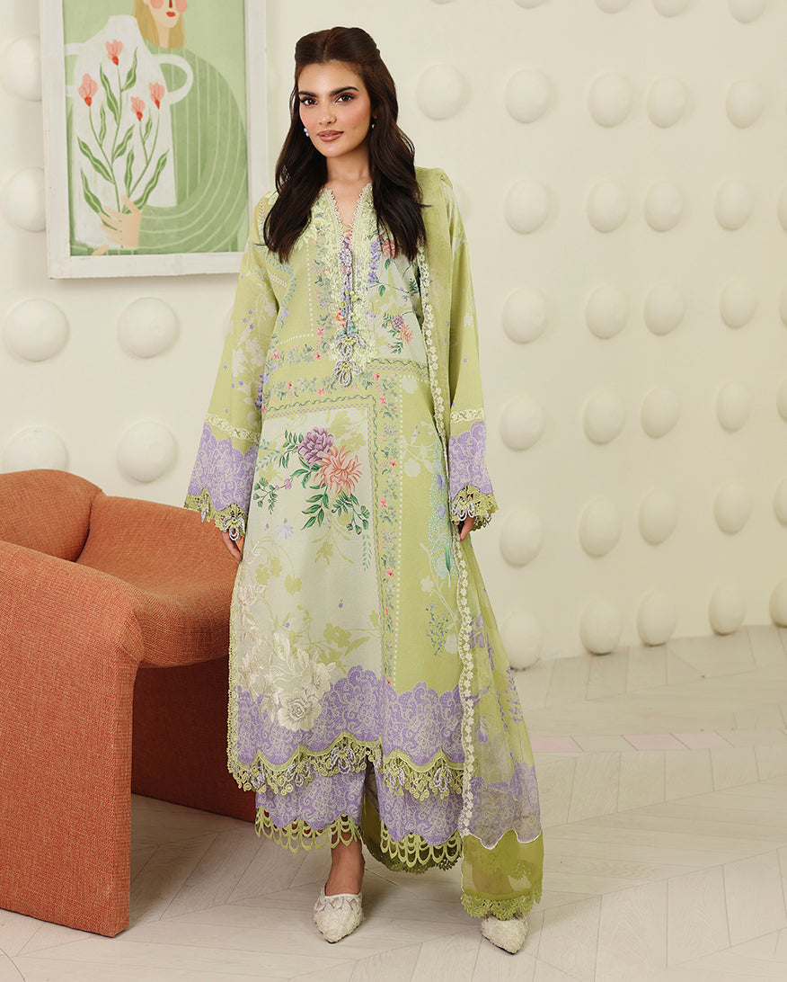 Roheenaz | Petals in Print | Sage Botanica - by Libasekhas UK - Registered Vendor of : Roheenaz - 100% Original Designer Dress