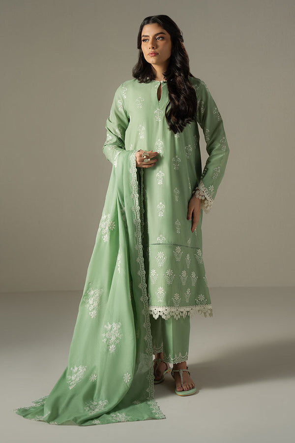 Cross Stitch | Chikankari Lawn 25 | SAGE GARDEN - by - Libasekhas UK - Registered Vendor of : Cross Stitch - 100% Original Designer Dresss
