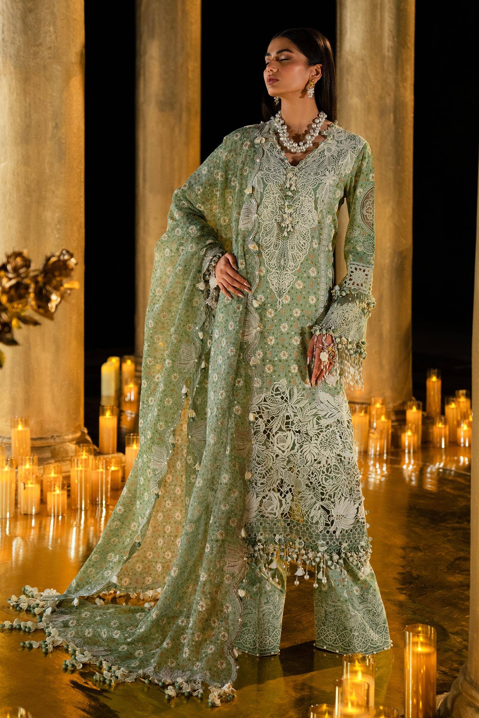 Sana Safinaz | Luxury Collection 24 | L241-005B-3CU - by - Libasekhas UK - Registered Vendor of : Sana Safinaz - 100% Original Designer Dresss