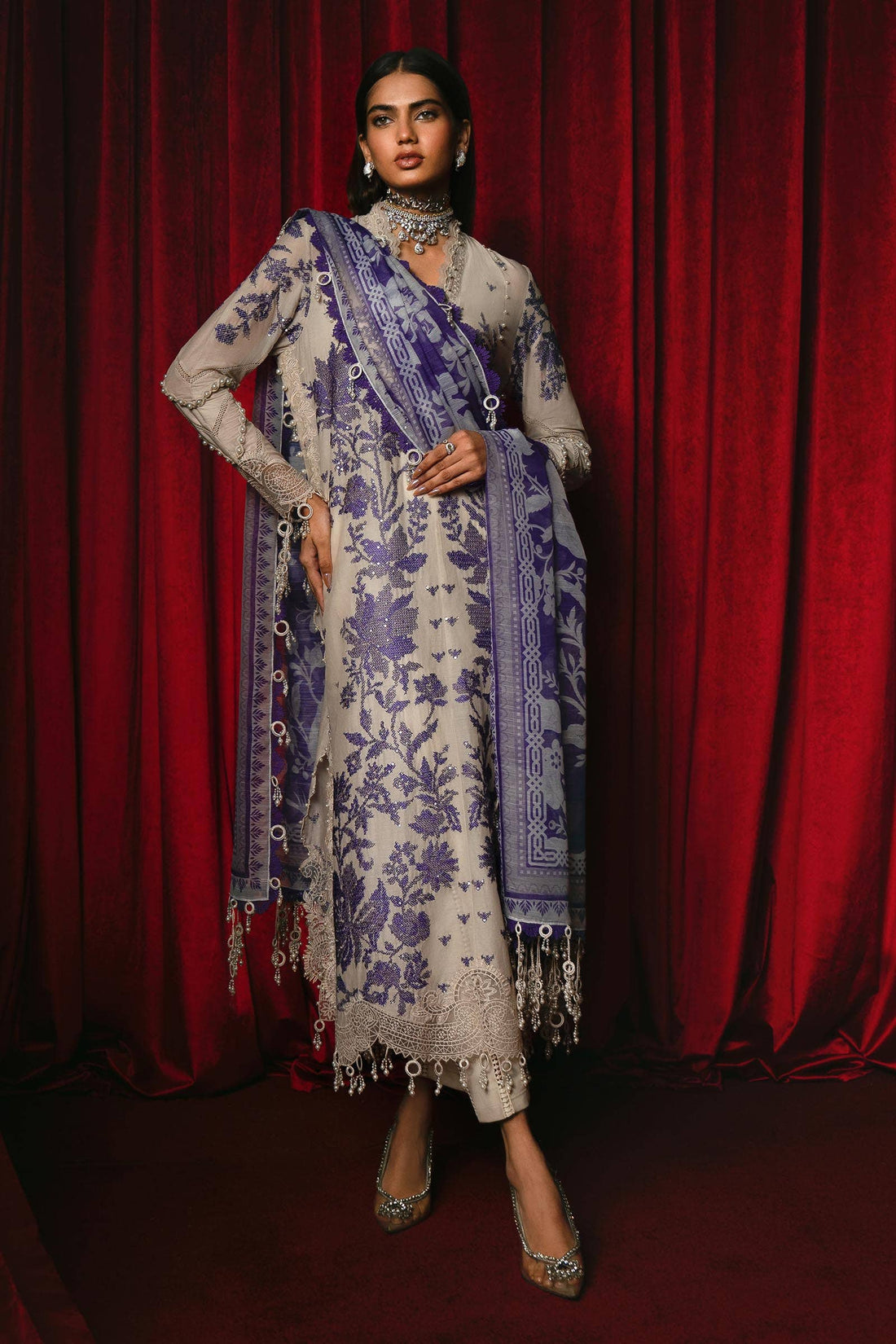 Sana Safinaz | Luxury Collection 24 | L241-008B-3CV - Libasekhas