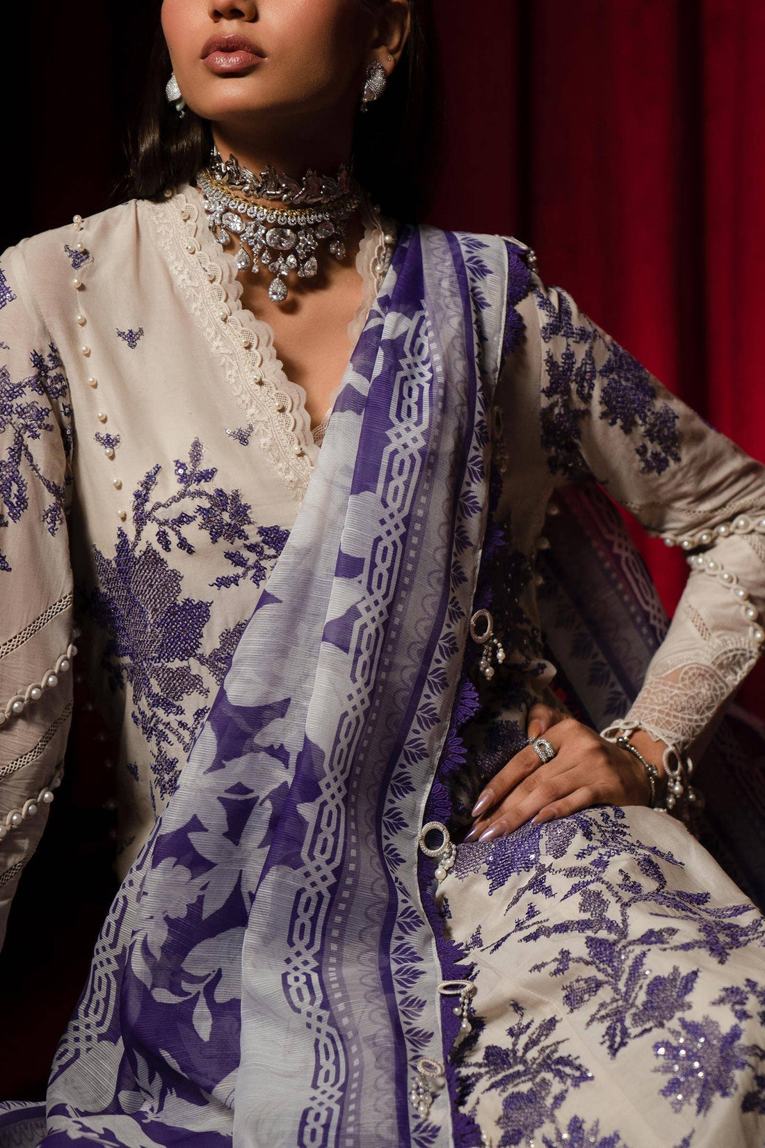 Sana Safinaz | Luxury Collection 24 | L241-008B-3CV - Libasekhas