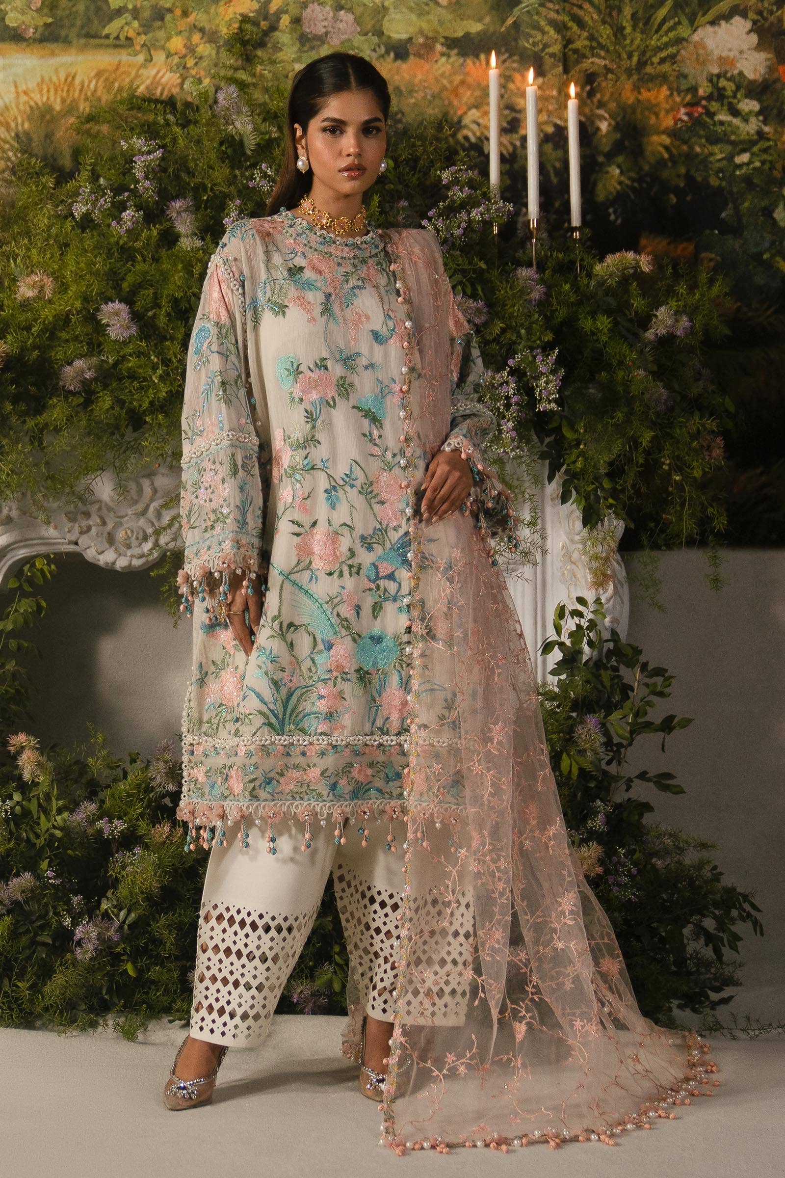 Sana Safinaz | Luxury Collection 24 | L241-009B-3CT - by - Libasekhas UK - Registered Vendor of : Sana Safinaz - 100% Original Designer Dresss