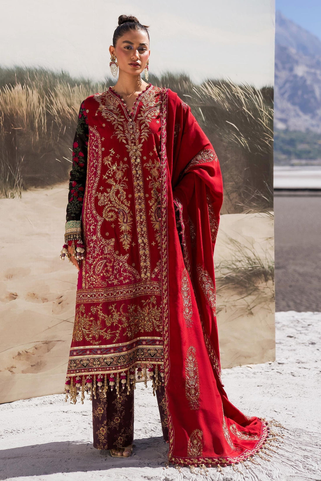 Sana Safinaz | Winter Shawl 24 | S241-002A-3CP - Libasekhas