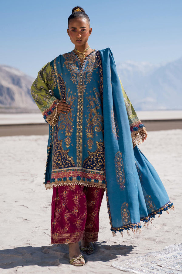Sana Safinaz | Winter Shawl 24 | S241-002B-3CP - by - Libasekhas UK - Registered Vendor of : Sana Safinaz - 100% Original Designer Dresss