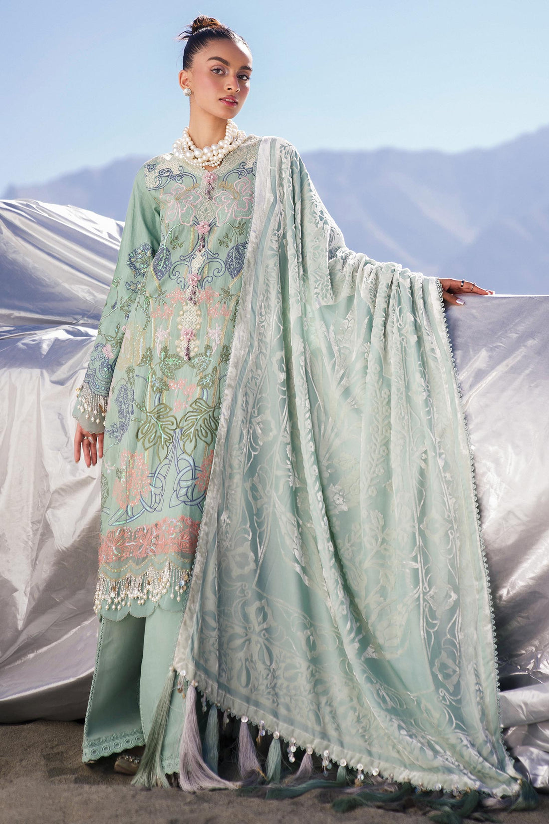 Sana Safinaz | Winter Shawl 24 | S241-005A-3CP - Libasekhas