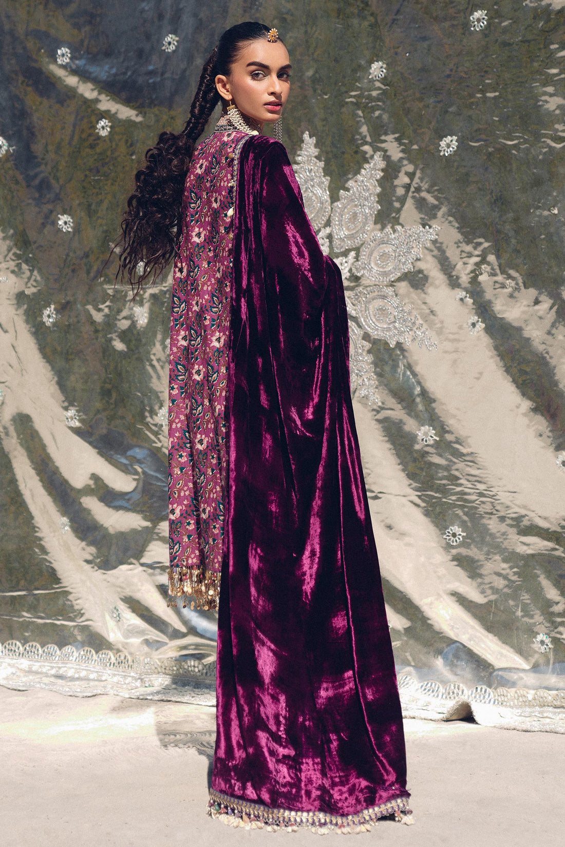 Sana Safinaz | Winter Shawl 24 | Velvet S241-006A-3CP - Libasekhas