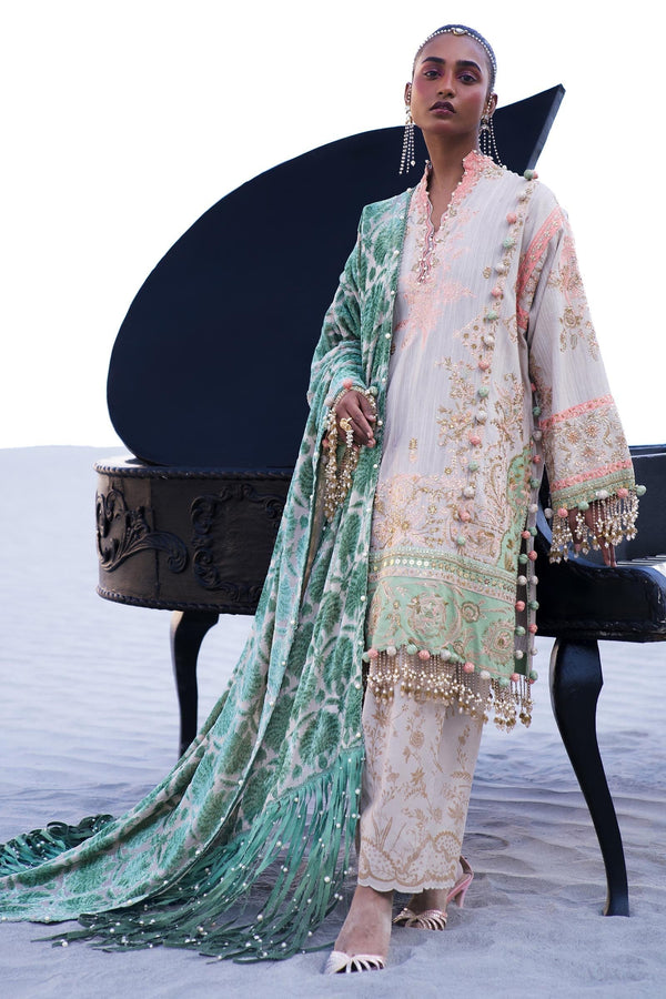 Sana Safinaz | Winter Shawl 24 | S241-001B-3CP - by - Libasekhas UK - Registered Vendor of : Sana Safinaz - 100% Original Designer Dresss