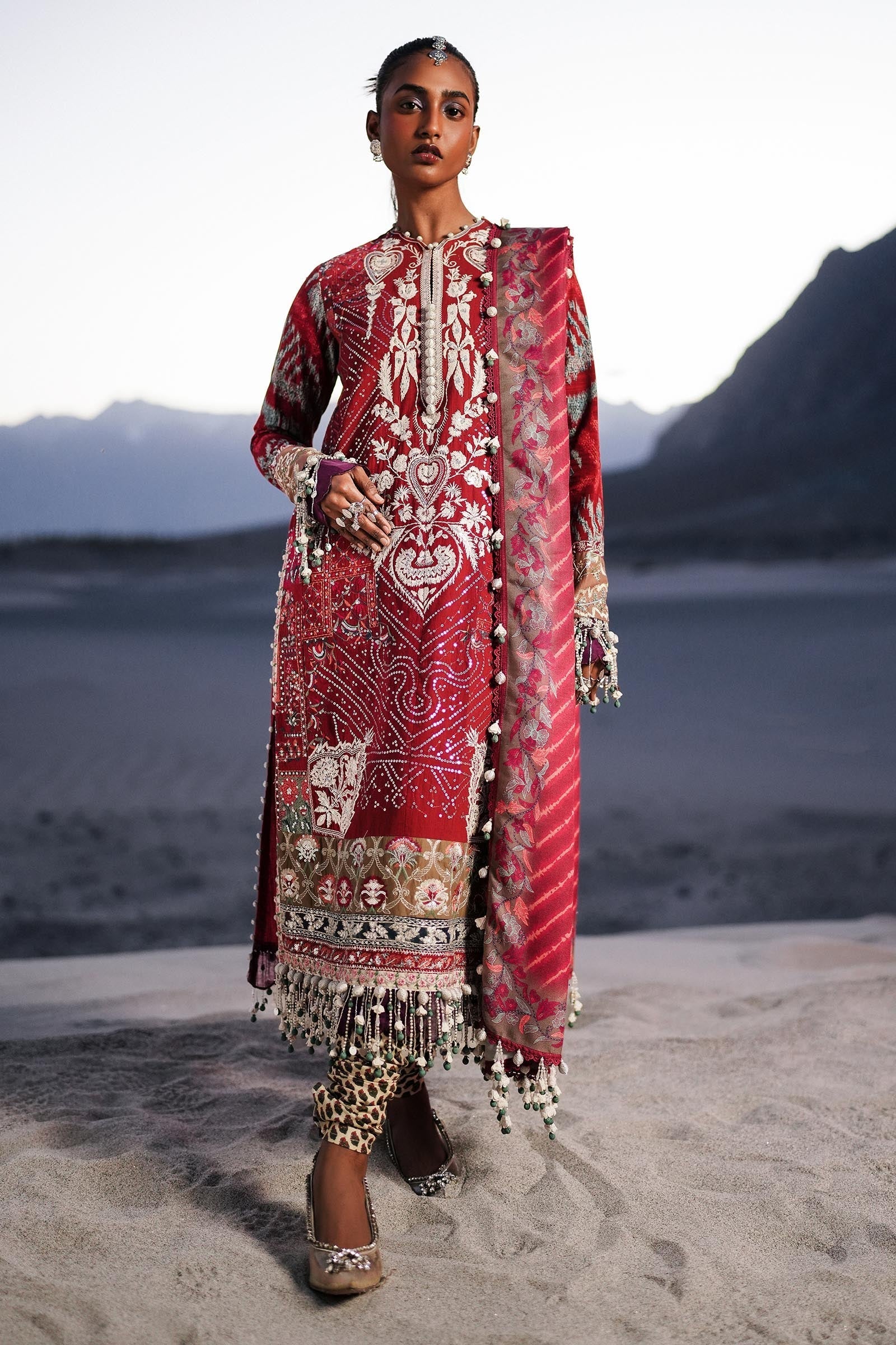 Sana Safinaz | Winter Shawl 24 | S241-007A-3CP - by - Libasekhas UK - Registered Vendor of : Sana Safinaz - 100% Original Designer Dresss