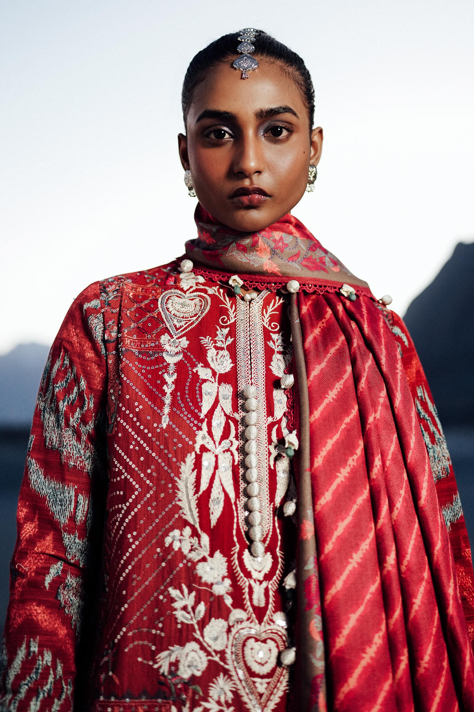 Sana Safinaz | Winter Shawl 24 | S241-007A-3CP - by - Libasekhas UK - Registered Vendor of : Sana Safinaz - 100% Original Designer Dresss