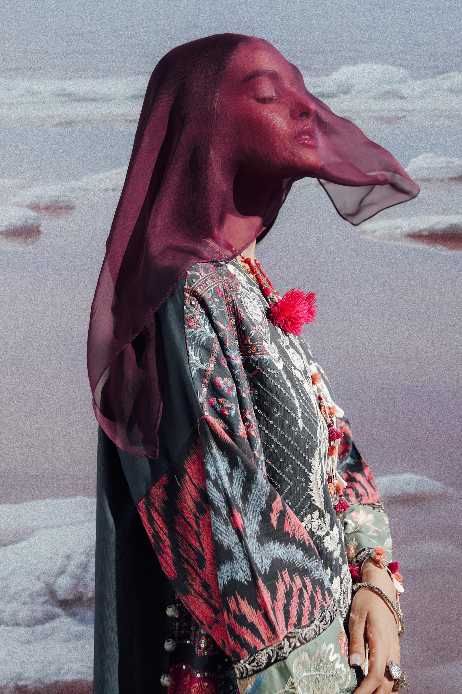 Sana Safinaz | Winter Shawl 24 | S241-007B-3CP - Libasekhas
