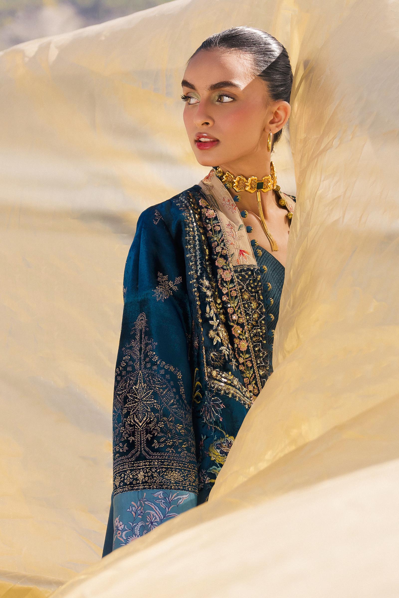 Sana Safinaz | Winter Shawl 24 | Velvet V241-003-3CP - Libasekhas