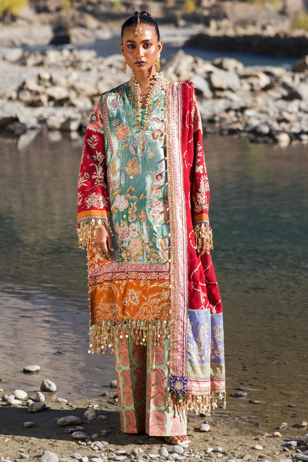 Sana Safinaz | Winter Shawl 24 | Velvet V241-006-3CP - by - Libasekhas UK - Registered Vendor of : Sana Safinaz - 100% Original Designer Dresss