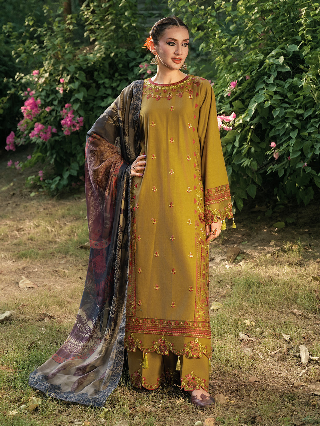 Hemstitch | The Garden Lawn | Sandalwood - by Libasekhas UK - Registered Vendor of : Hemstitch - 100% Original Designer Dress