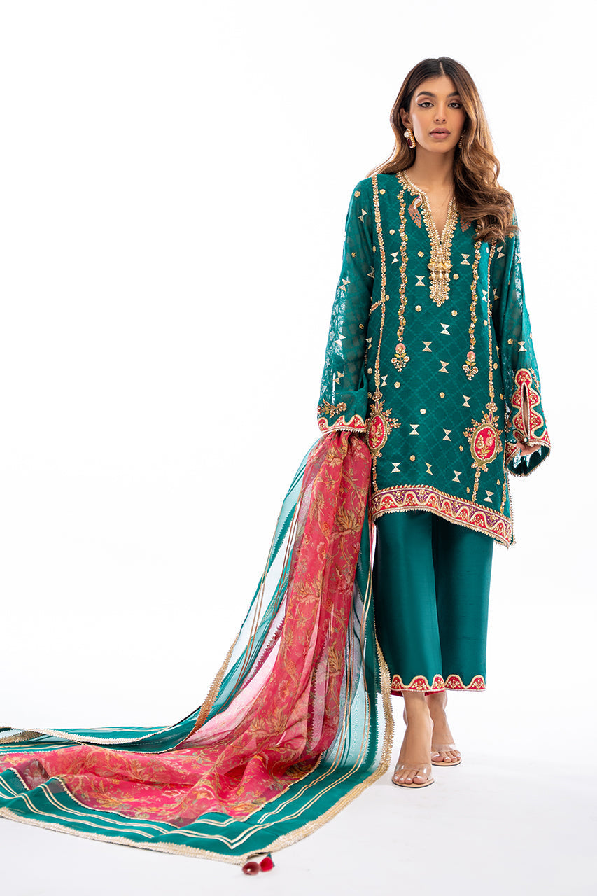 Sania Maskatiya | Eid Collection | Kinza - by - Libasekhas UK - Registered Vendor of : Sania Maskatiya - 100% Original Designer Dresss