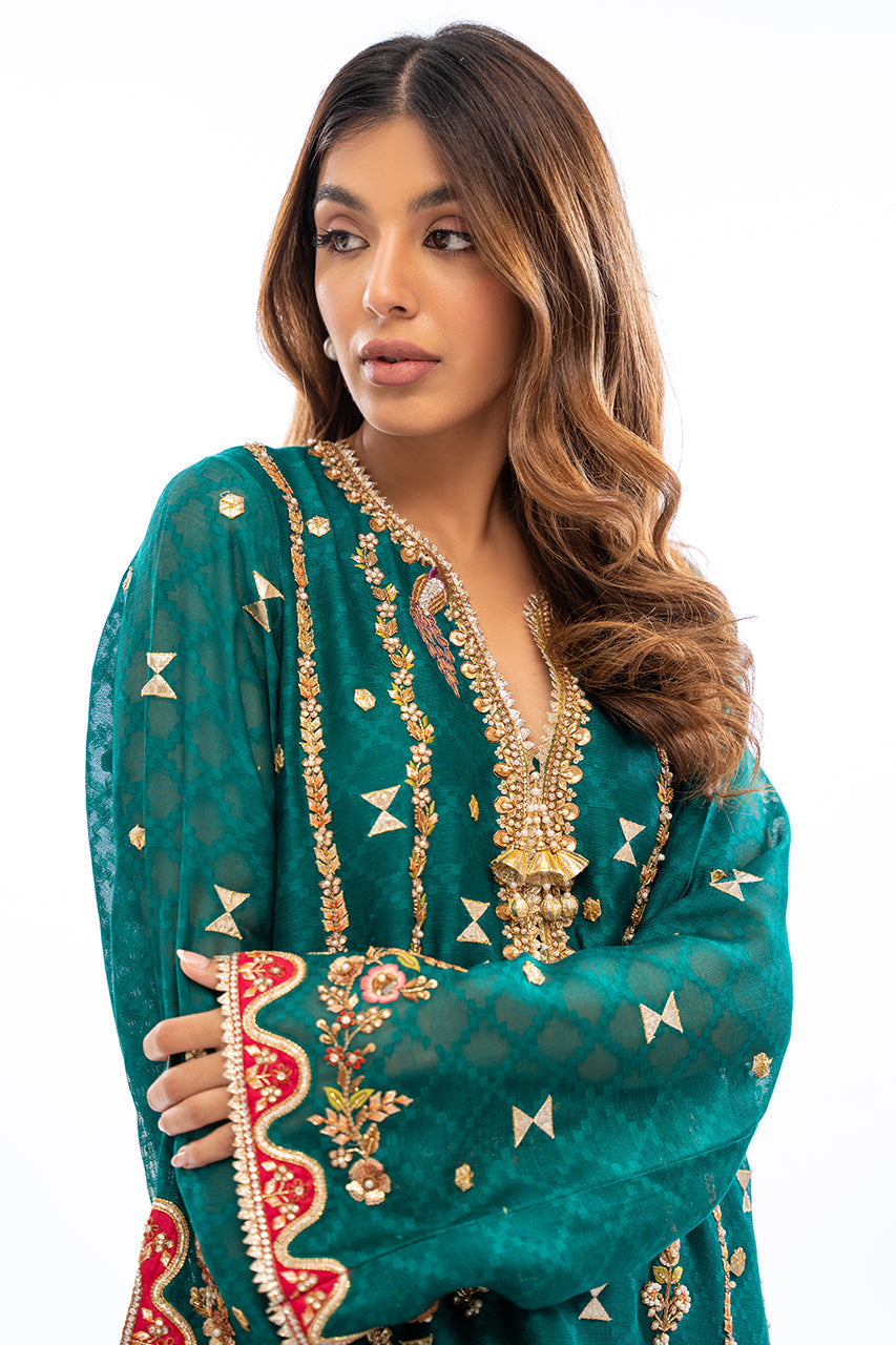 Sania Maskatiya | Eid Collection | Kinza - by - Libasekhas UK - Registered Vendor of : Sania Maskatiya - 100% Original Designer Dresss