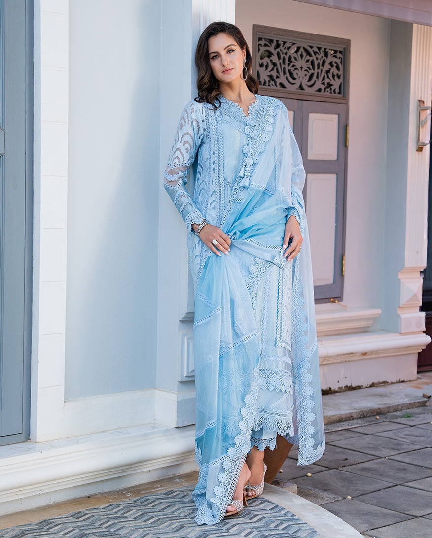 Mushq | Euphoria Pret | Sapphire Gleam - by Libasekhas UK - Registered Vendor of : Mushq - 100% Original Designer Dress